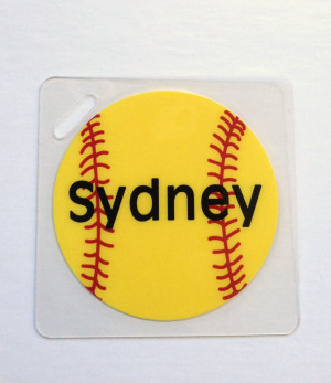 Fastpitch Softball Sayings And Quotes Softball bag tag personalized