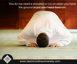 You do not need a shoulder to cry on when you have the ground to put ...