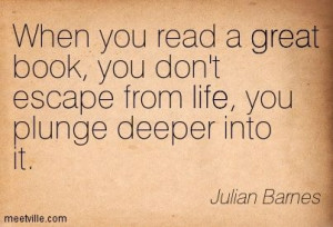 Julian Barnes reading quote.