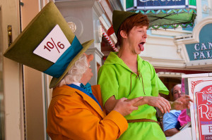 disneyland, mad hatter, peter pan, spieling peter pan