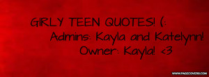 Honey Teen Quotes Facebook Cover