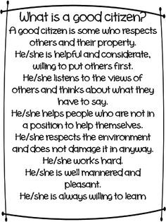 ... good citizenship more 2nd grade fall poems good citizenship first