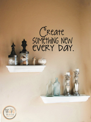 Wall Quote-Inspirational Vinyl Wall Decal, Create Quote, Craft Room ...