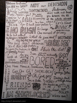 My favourite quotes from Sherlock Series 1 and 2 by Trilly21