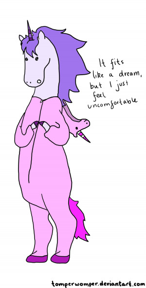 unicorn in a unicorn onesie.Oh good lord. This is one of those ...
