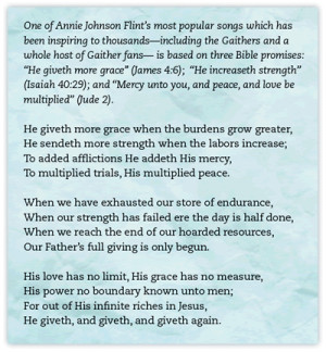 Annie Johnson Flint He Giveth More Grace