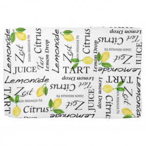 Lemons Sayings Black White Citrus Debi Hubbs Towels