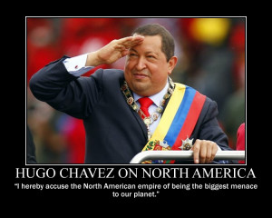 Hugo Chavez on North America by fiskefyren