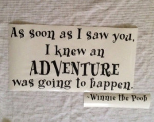 Disney wall decal quote Winnie the Pooh Vinyl lettering adventure DIY ...