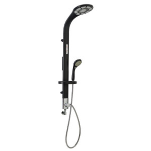 Hudson Reed Soothe Black Shower Kit with Lights