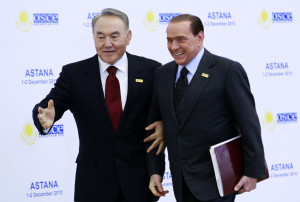 Silvio Berlusconi with Nursultan Nazarbayev: did they secretly meet in ...
