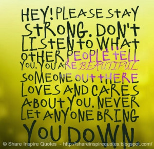 ... you. Never let anyone bring you down. Website - http://bit.ly/IN0zrX