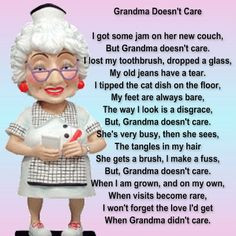 Grandma Doesn't Care | Jewels Art Creation More