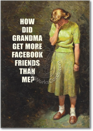 Grandma Facebook Unique Funny Birthday Card Nobleworks