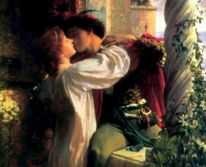 Romeo and Juliet kissing in a painting by Sir Frank Dicksee. Wikimedia ...