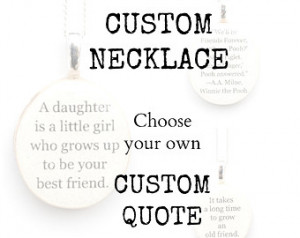 Custom necklace quote necklace grad uation gift personalized jewelry ...