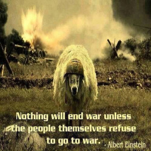 Sheeple, end war, Albert Einstein