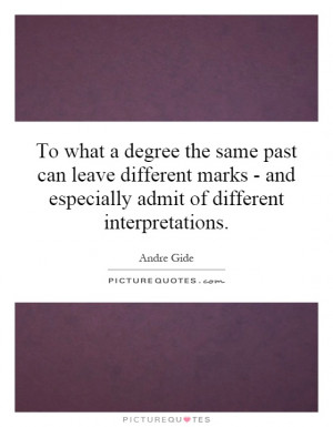 To what a degree the same past can leave different marks - and ...