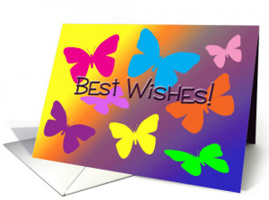 Congratulations Promotion Colorful Butterflies in Rainbow card
