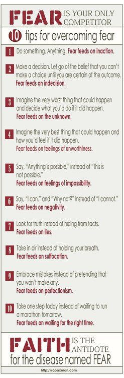 Overcoming Fear - Friday handout on rectherapyideas.blogspot.com