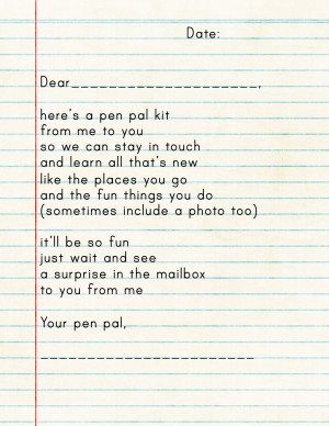 Pen Pal Kit Ideas | List of things to send as a package to start pen ...