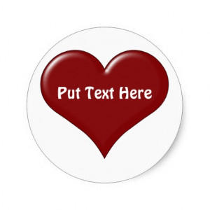 Large Personalized Valentine Photo Stickers / Red