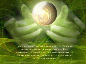 Or we can express the fear were are conditioned with.