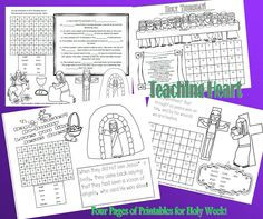 Printable Activity Sheets for Holy Week and Easter ...