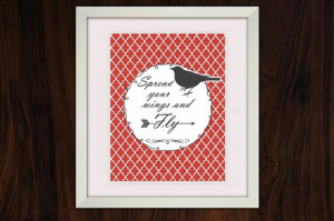50% OFF SALE Spread Your Wings And Fly Quotes Digital Art Download ...