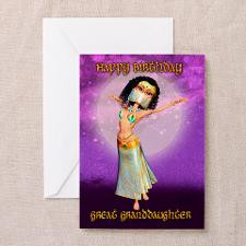 Great Granddaughter Birthday Card With Cute Dancer for