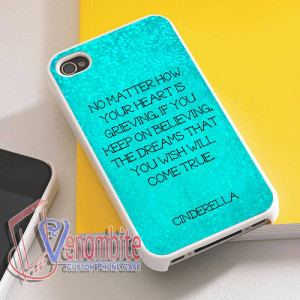 Disney Cinderella Quotes Phone Case For iPhone 4/4s Cases, iPhone 5 ...
