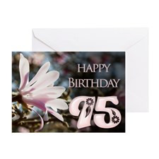 95th birthday card with magnolias Greeting Cards for