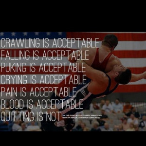 Quitting is not acceptable. #SaveOlympicWrestling