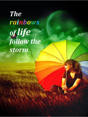Inspirational Life Quote,Short Life Quote,Rainbow Background,latest ...