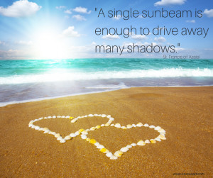 single sunbeam is enough to drive away many shadows
