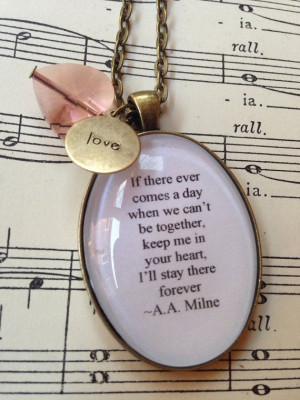 AA Milne Winnie the Pooh quote necklace by MummybirdPretties, £10.00