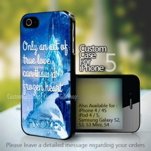 Disney Frozen Quote Movie Ice Castle iPhone 5,5s,5c (Leave a Note)
