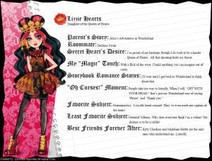 Ever After High - Lizzie Hearts' Full Bio v2 by cjlou-the-bejeweler