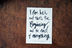 Love Quote, F Scott Fitzgerald Quote, Couples, Wedding, Valentine's ...