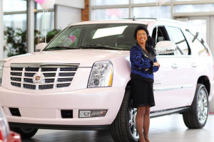 Mary Kay saleswoman Kathy Jones poses for a photo with her brand new ...