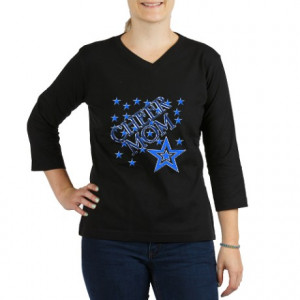 Black Gifts > Black Tops > 2-cheer_mom 3/4 Sleeve T-shirt (Dark)