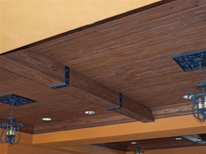 faux wood ceiling planks
