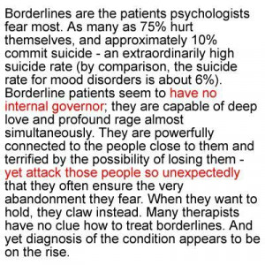 Bpd. Love me and I will kill you, slowly, with my love and madness ...