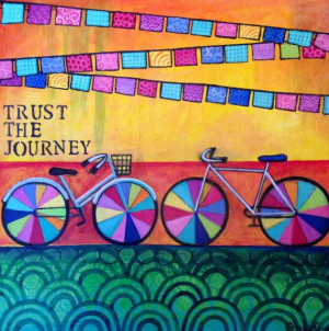 Trust the Journey bike art original painting #bikeart #bicycle # ...