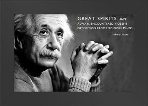 ... Albert Einstein Great Spirits Quote High Quality Poster Print RARE