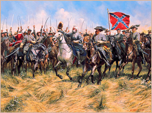 ... Station, Virginia: cavalry review by generals Lee and JEB Stuart