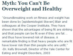 ... being overweight or obese.