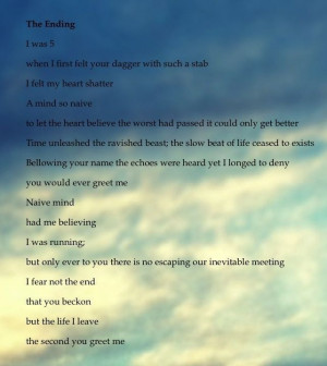 The ending a poem about death written by me