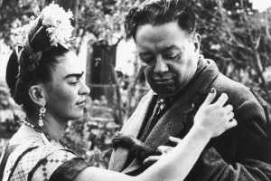 Frida Kahlo with her husband Diego Rivera. Photo by Wallace Marly ...