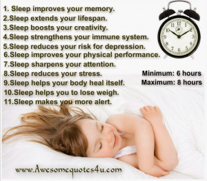 ... the world have confirmed many health benefitsof sleeping such as